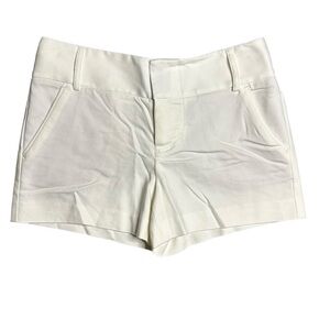Alice + Olivia Black Cady Cuff Shorts Size 0 White